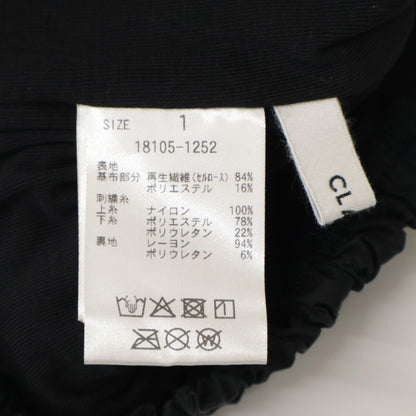 CLANE クラネ 25SS ﾌﾞﾗｯｸ 18105-1252 W FACE SHIRRING TOPS トップス 1