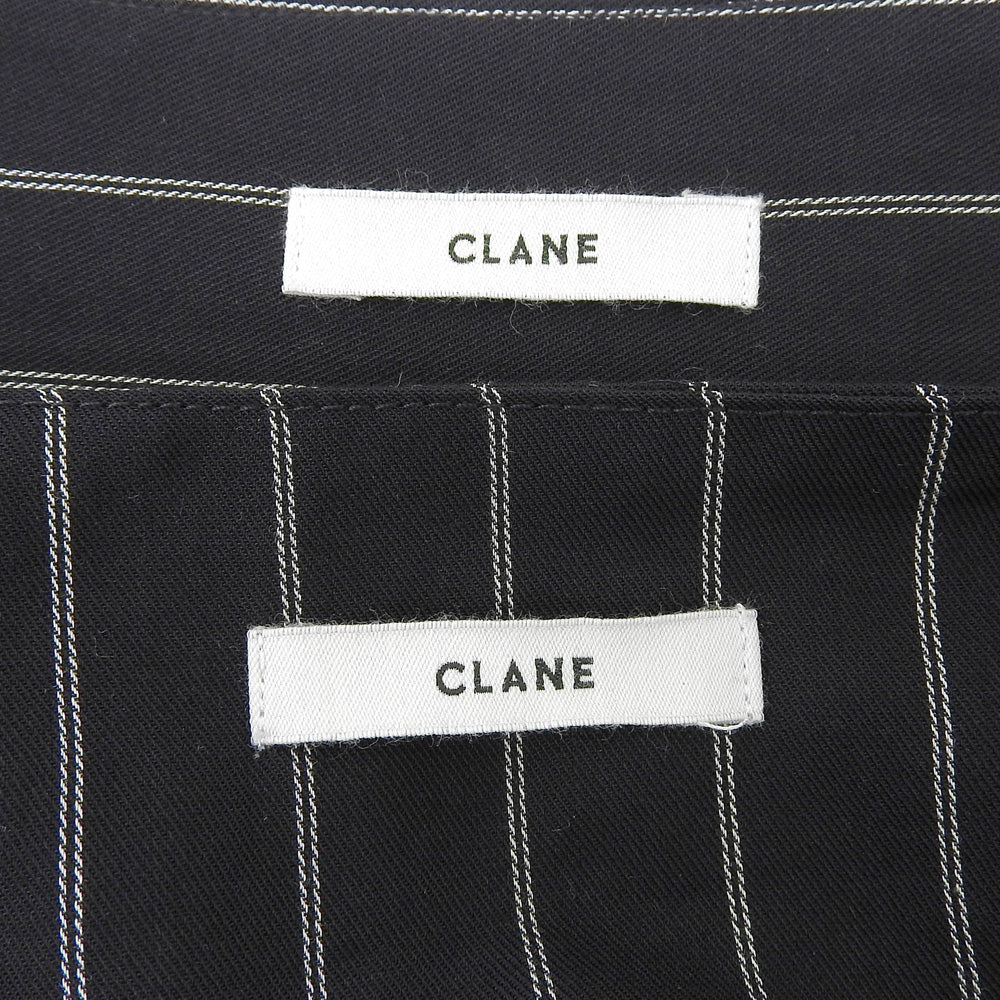 CLANE クラネ 美品 アレンジ ストライプ トップス レディース ネイビー 1 17122ー4092 24AW スーツ セットアップ 1
