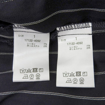 CLANE クラネ 美品 アレンジ ストライプ トップス レディース ネイビー 1 17122ー4092 24AW スーツ セットアップ 1