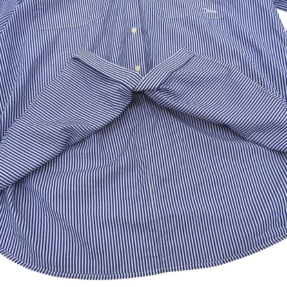 CLANE クラネ 美品 HALF SLEEVE HUGE SHIRTS コットン トップス レディース ブルー×ホワイト 1 18122ー4202 25SS トップス 1