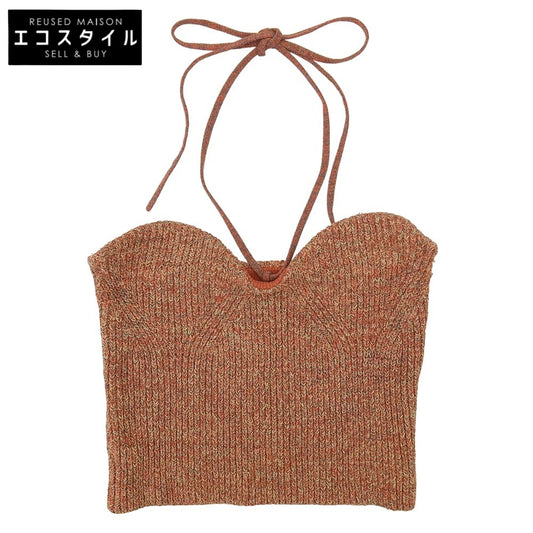 CLANE クラネ 美品 HEATHER COTTON KNIT TUBETOP トップス レディース オレンジ系 1 18106-2232 25SS トップス 1