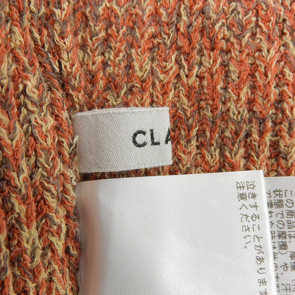 CLANE クラネ 美品 HEATHER COTTON KNIT TUBETOP トップス レディース オレンジ系 1 18106-2232 25SS トップス 1