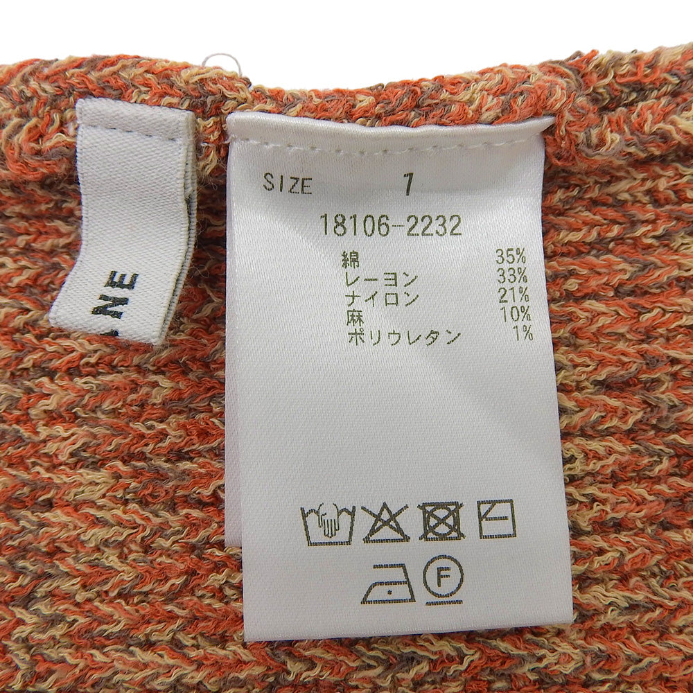 CLANE クラネ 美品 HEATHER COTTON KNIT TUBETOP トップス レディース オレンジ系 1 18106-2232 25SS トップス 1