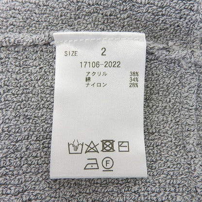 CLANE クラネ 美品 AMERICAN SLEEVE KNIT TOPS トップス レディース グレー 2 17106-2022 24AW トップス 2