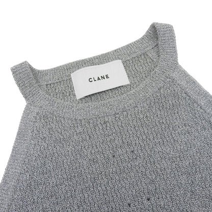 CLANE クラネ 美品 AMERICAN SLEEVE KNIT TOPS トップス レディース グレー 2 17106-2022 24AW トップス 2