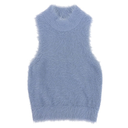 CLANE クラネ 美品 SHAGGY AMERICAN SLEEVE KNIT TOPS トップス レディース ブルー 2 16106-2072 24SS トップス 2