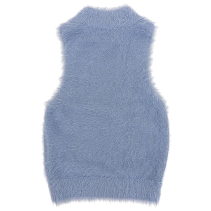 CLANE クラネ 美品 SHAGGY AMERICAN SLEEVE KNIT TOPS トップス レディース ブルー 2 16106-2072 24SS トップス 2