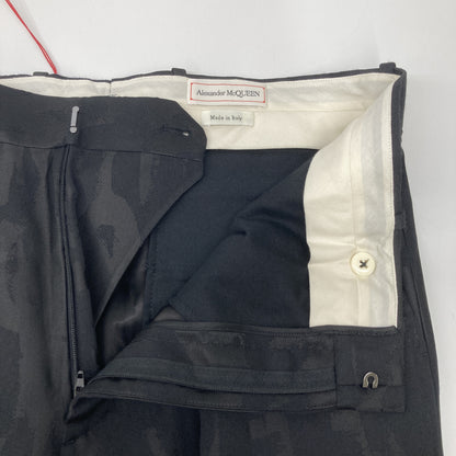 Alexander McQueen アレキサンダーマックイーン ﾌﾞﾗｯｸ ﾛｺﾞﾍﾟｲﾝﾄ ﾊﾟﾝﾂ ボトムス 50