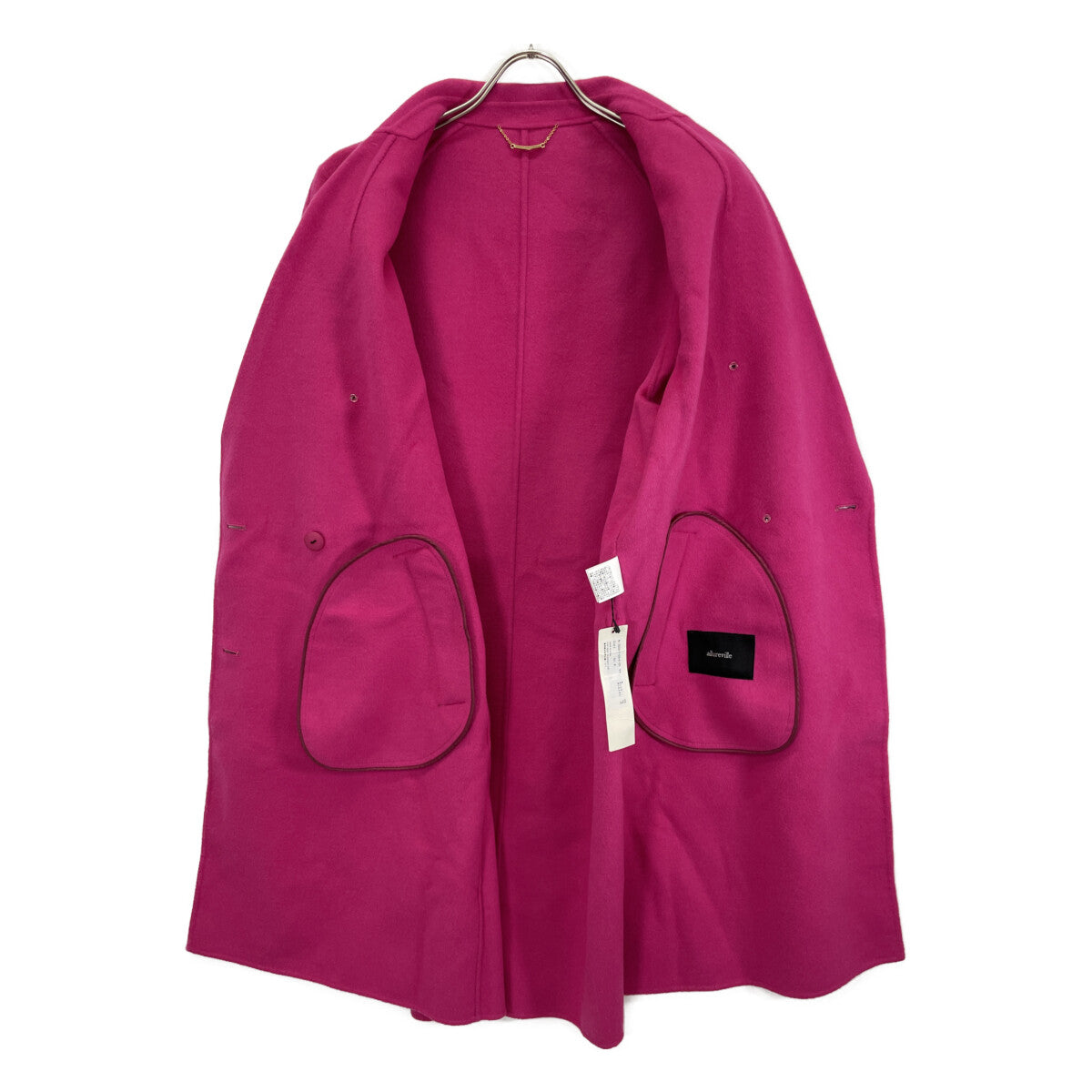 allureville アルアバイル 22年製 ﾋﾟﾝｸ ｶｼﾐｱ混 ﾀﾞﾌﾞﾙﾌﾞﾚｽﾄｺｰﾄ コート 2
