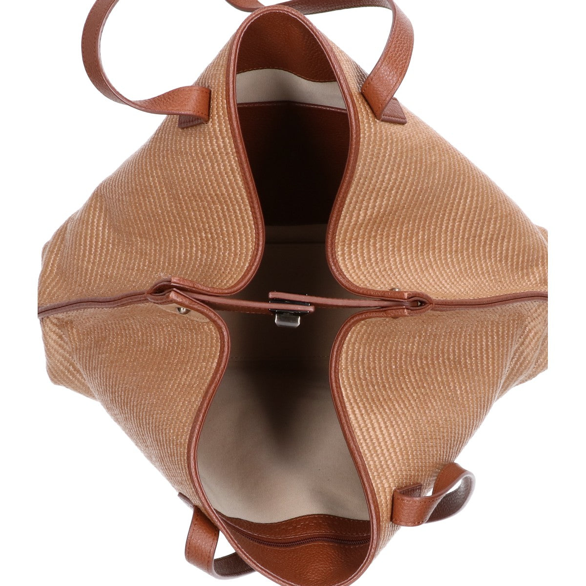 1017 ALYX 9SM アリクス ラフィアファブリックｘレザー ショルダー トートバッグ