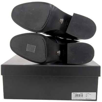 Versace ヴェルサーチ 美品 メデューサ レザー バイカーブーツ レディース ブラック 36 シューズ 36