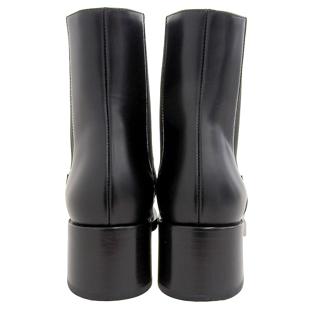 Versace ヴェルサーチ 美品 メデューサ レザー バイカーブーツ レディース ブラック 36 シューズ 36