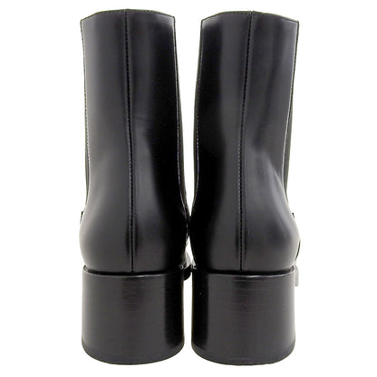 Versace ヴェルサーチ 美品 メデューサ レザー バイカーブーツ レディース ブラック 36 シューズ 36