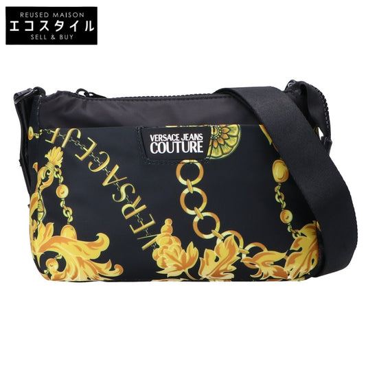 VERSACE JEANS ヴェルサーチジーンズ COUTUREクチュール【美品】75YA4B88 総柄 ナイロン ショルダーバッグ