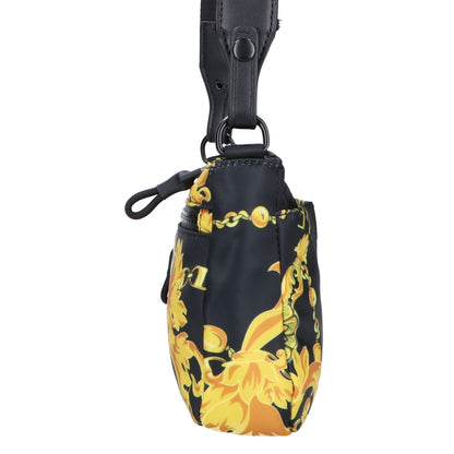 VERSACE JEANS ヴェルサーチジーンズ COUTUREクチュール【美品】75YA4B88 総柄 ナイロン ショルダーバッグ