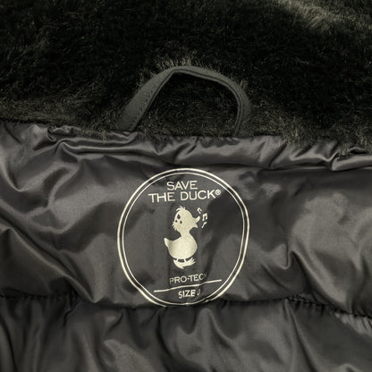 SAVE THE DUCK セイブザダック ﾌﾞﾗｯｸ P42800W SAMANTAH ﾎﾞｱ ｴｺﾀﾞｳﾝｼﾞｬｹｯﾄ ジャケット O