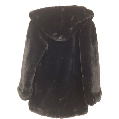 Apparis アパリス F46 ﾌﾞﾗｯｸ ﾌｪｲｸﾌｧｰ ｺｰﾄ コート S