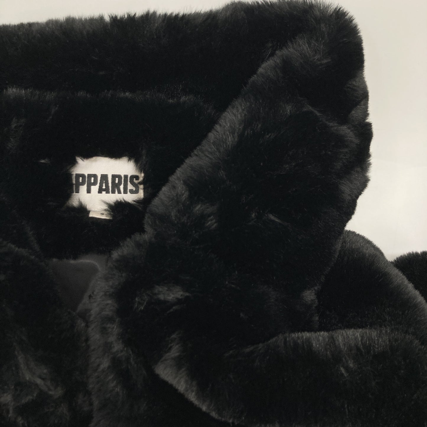 Apparis アパリス F46 ﾌﾞﾗｯｸ ﾌｪｲｸﾌｧｰ ｺｰﾄ コート S