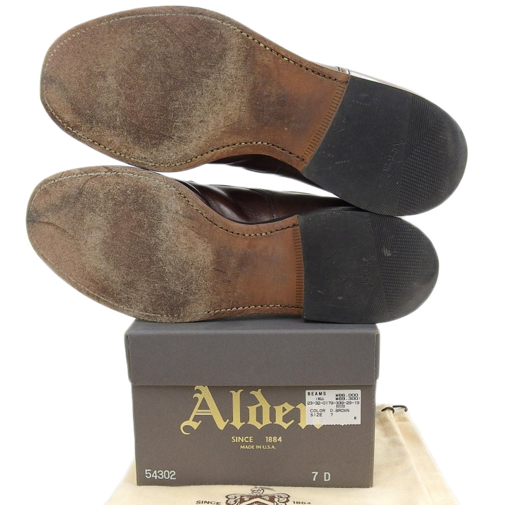 Alden オールデン レザー Vチップシューズ メンズ ブラウン 7D 54302 シューズ 7D