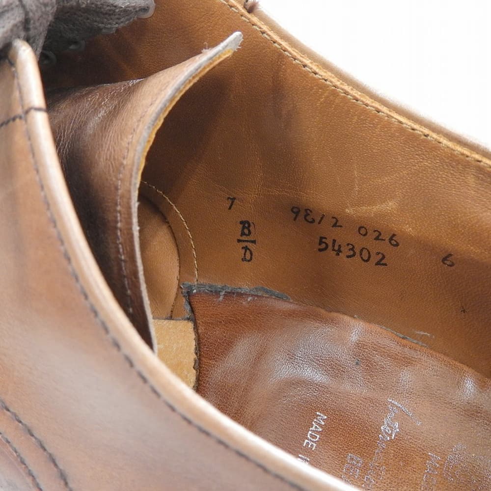 Alden オールデン レザー Vチップシューズ メンズ ブラウン 7D 54302 シューズ 7D