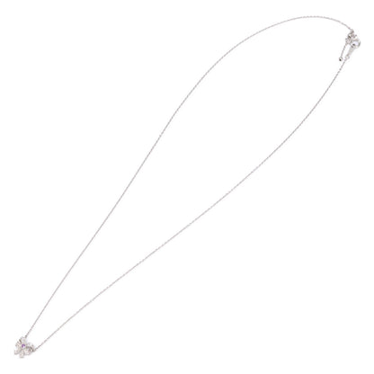 Yoshinob ヨシノブ 美品 AbHeri アベリ PT850xPT900 AM0.01ct D0.04ct リボン ネックレス