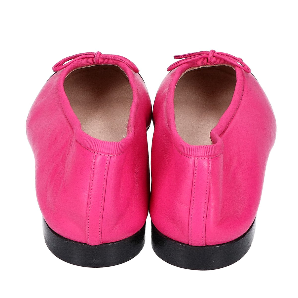 CHANEL シャネル 【美品】ココマーク バレリーナ レザー/パテント フラット シューズ 39 1/2C