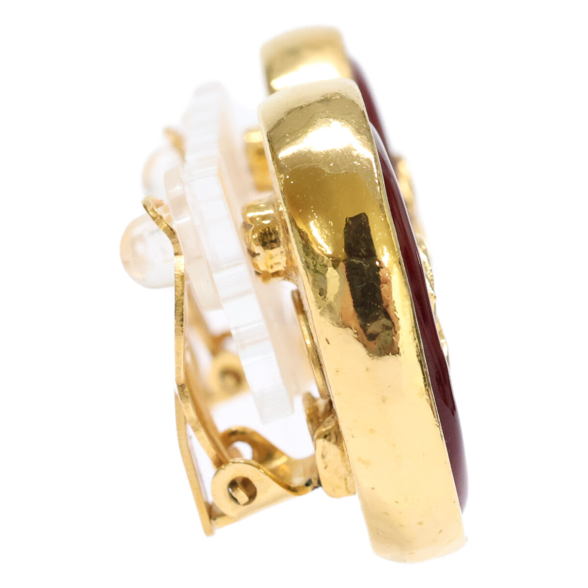 CHANEL シャネル 93A ココマーク グリポア オーバル イヤリング