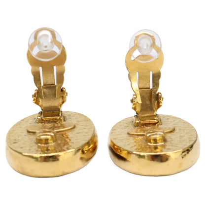 CHANEL シャネル 93A ココマーク グリポア オーバル イヤリング