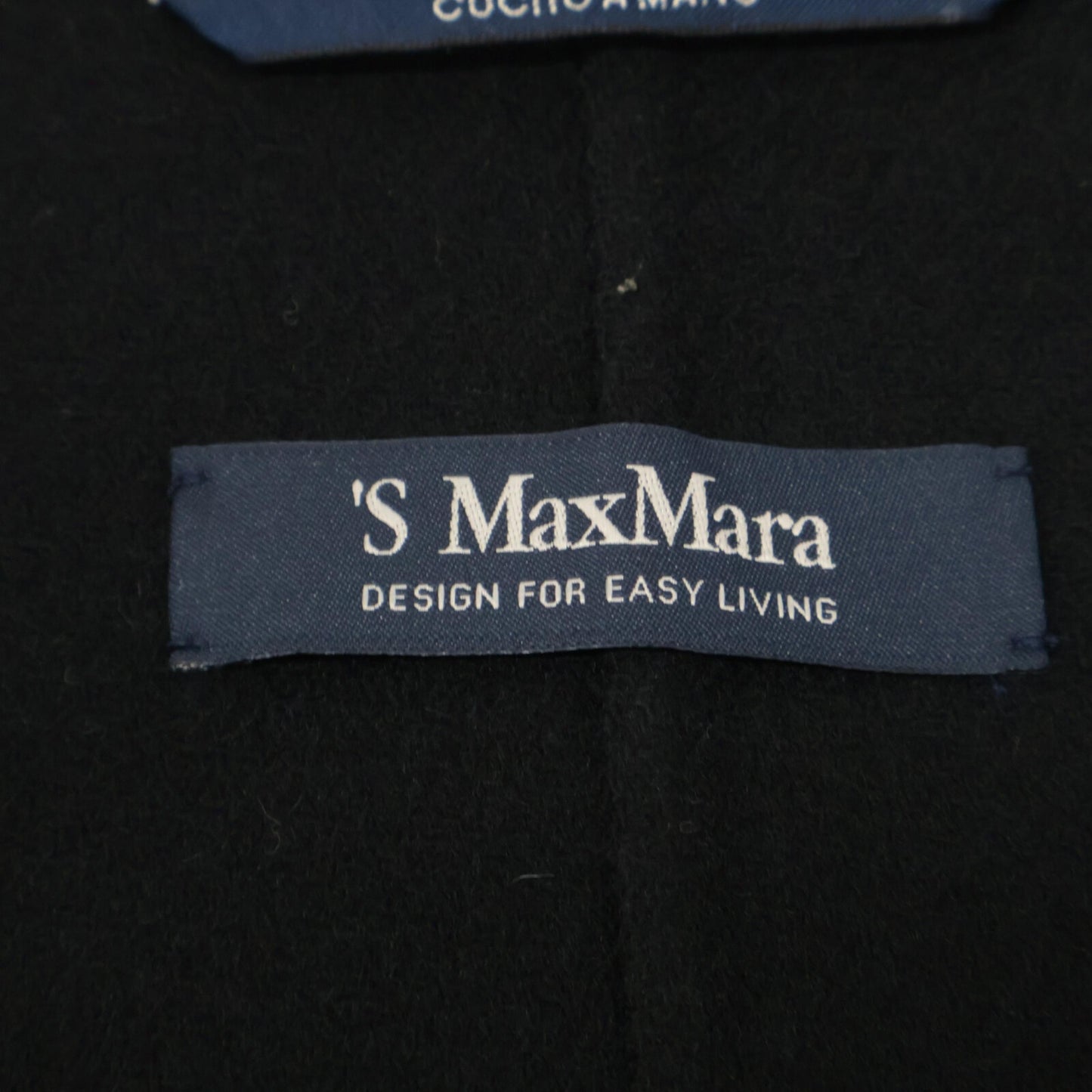 S MaxMara エスマックスマーラ ﾌﾞﾗｯｸ 42124 ﾒｯｼ ﾋﾟｭｱ ｳﾞｧｰｼﾞﾝｳｰﾙ ﾀﾞﾌﾞﾙﾌｪｲｽｺｰﾄ コート 36