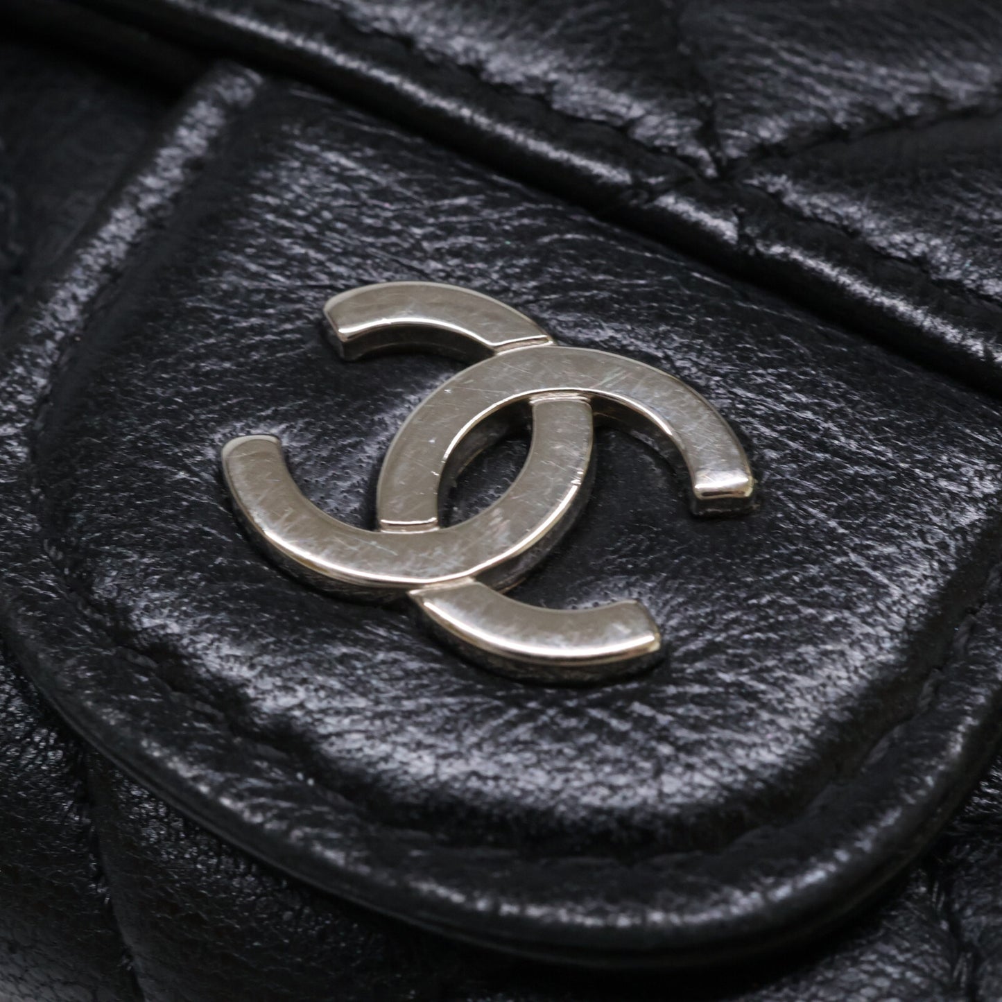 CHANEL シャネル 12番台 ココマーク ラムスキン マトラッセ キーケース