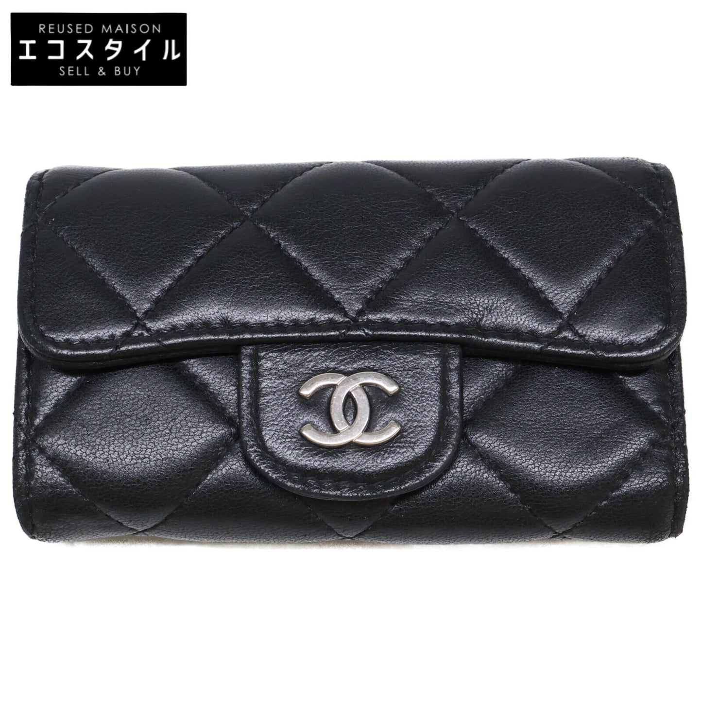 CHANEL シャネル 12番台 ココマーク ラムスキン マトラッセ キーケース