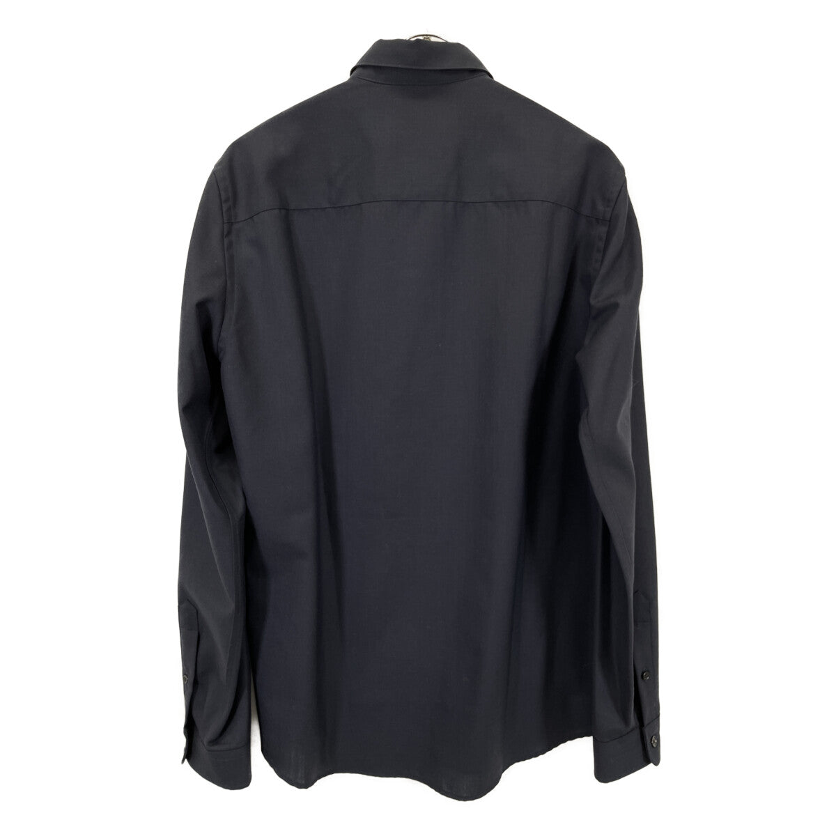 AMI PARIS アミパリス ﾈｲﾋﾞｰ H18C001.218 ｳｰﾙ100 ﾛﾝｸﾞｽﾘｰﾌﾞ ｼｬﾂ トップス 41