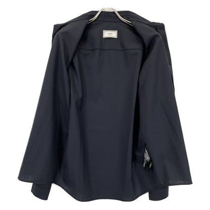 AMI PARIS アミパリス ﾈｲﾋﾞｰ H18C001.218 ｳｰﾙ100 ﾛﾝｸﾞｽﾘｰﾌﾞ ｼｬﾂ トップス 41