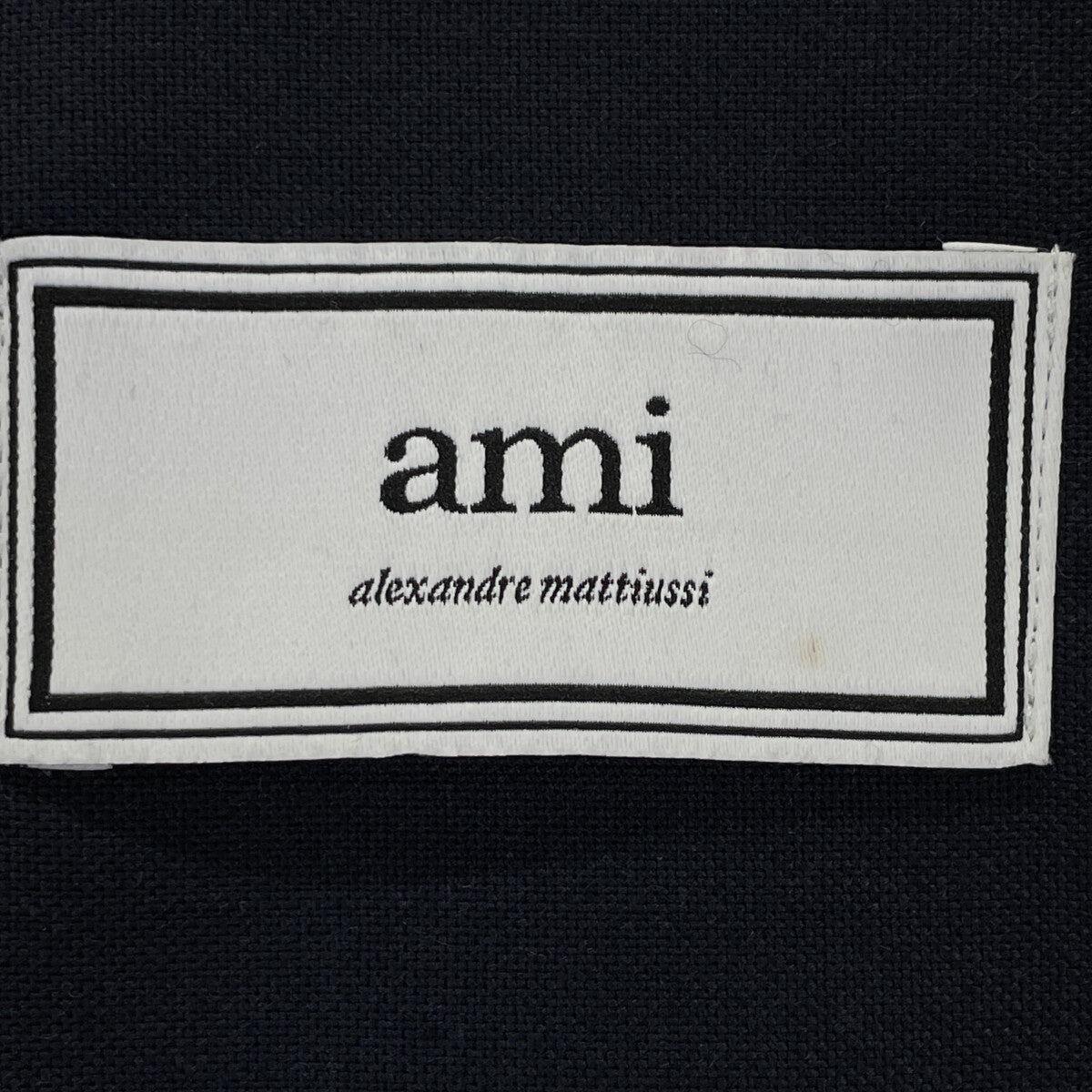 AMI PARIS アミパリス ﾈｲﾋﾞｰ H18C001.218 ｳｰﾙ100 ﾛﾝｸﾞｽﾘｰﾌﾞ ｼｬﾂ トップス 41