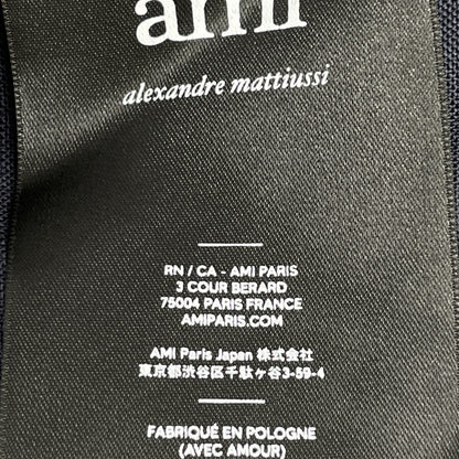AMI PARIS アミパリス ﾈｲﾋﾞｰ H18C001.218 ｳｰﾙ100 ﾛﾝｸﾞｽﾘｰﾌﾞ ｼｬﾂ トップス 41