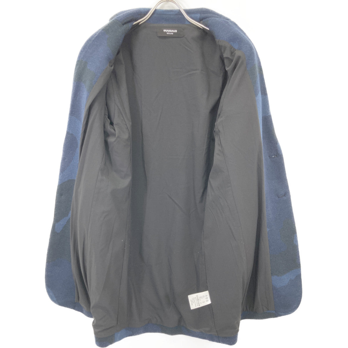 1piu1uguale3 ウノピゥウノウグァーレトレ 【RELAX】ﾈｲﾋﾞｰ ｳｰﾙ混ｶﾓﾆｯﾄﾁｪｽﾀｰｺｰﾄ コート L