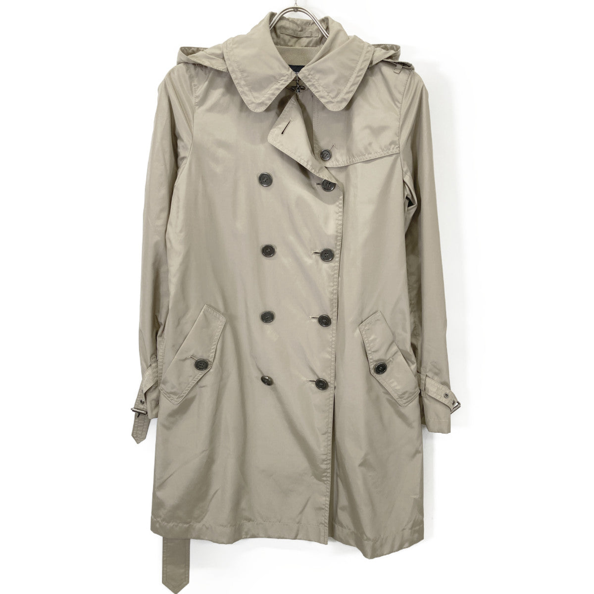 BURBERRY LONDON バーバリーロンドン ﾍﾞｰｼﾞｭ FRD59-370-40 ﾅｲﾛﾝ ﾄﾚﾝﾁｺｰﾄ コート 38