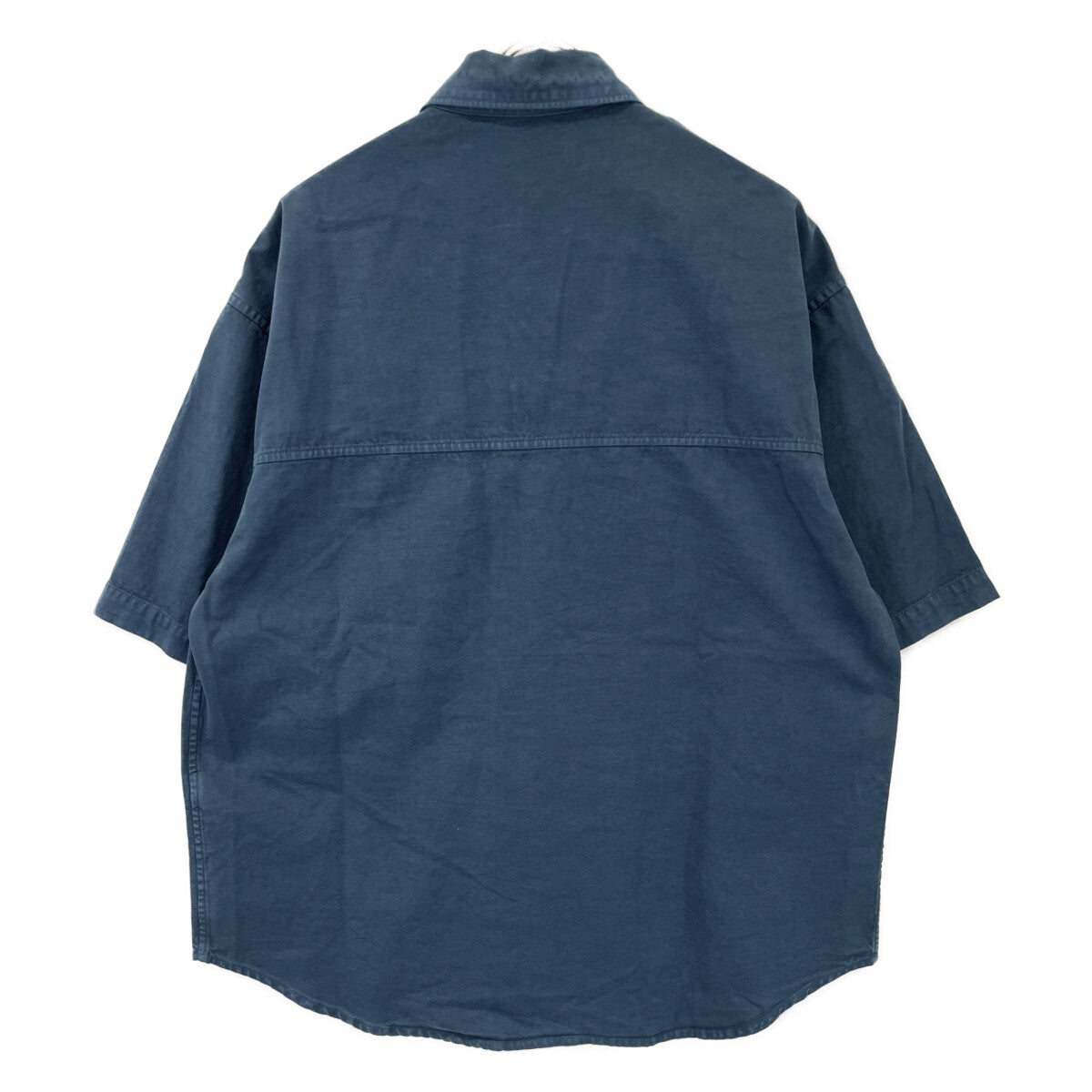 AURALEE オーラリー ﾌﾞﾙｰ PRODUCT DYED FINX GABARDINE ﾊｰﾌｽﾘｰﾌﾞｼｬﾂ トップス 5