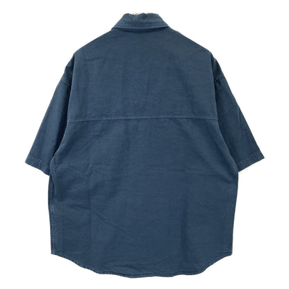 AURALEE オーラリー ﾌﾞﾙｰ PRODUCT DYED FINX GABARDINE ﾊｰﾌｽﾘｰﾌﾞｼｬﾂ トップス 5