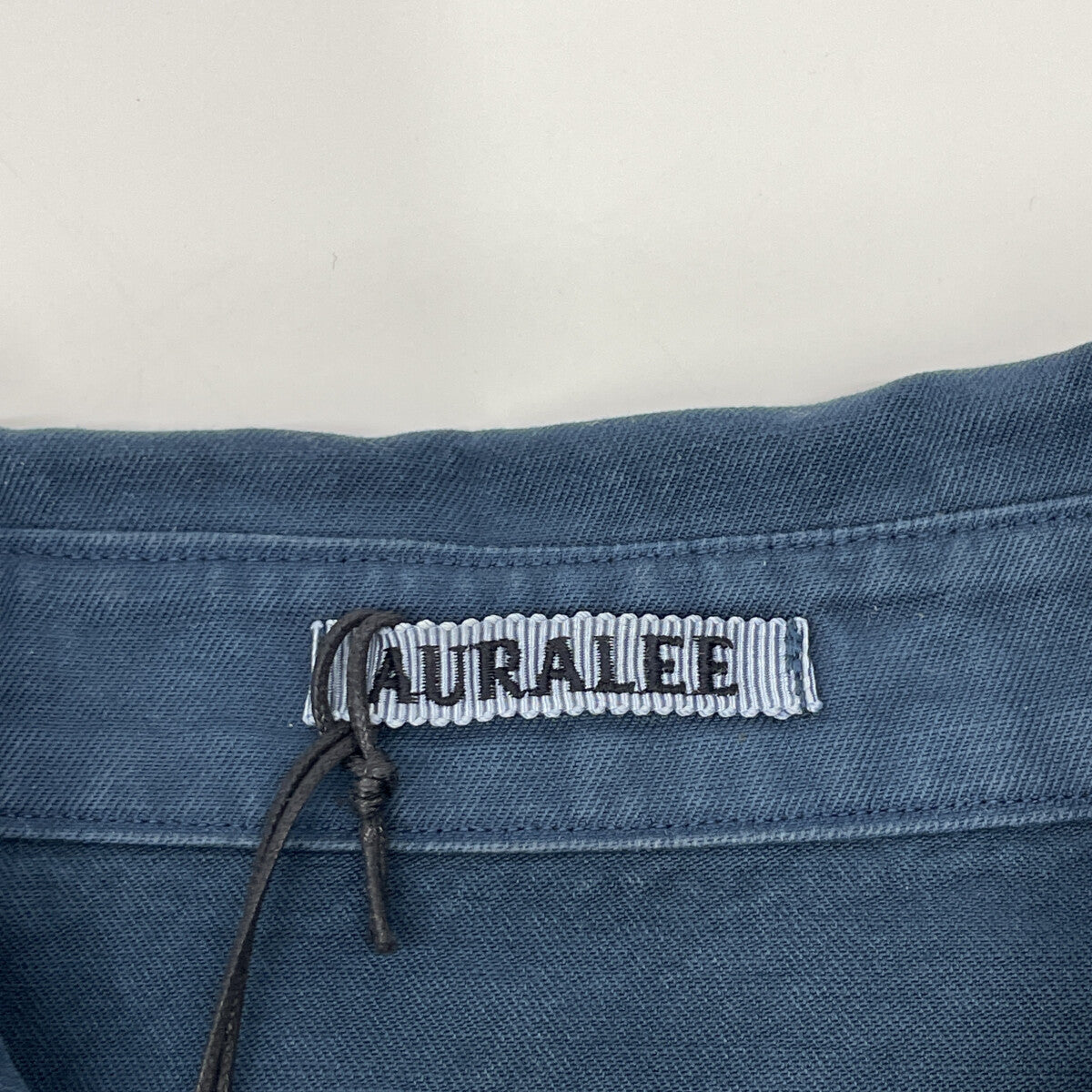 AURALEE オーラリー ﾌﾞﾙｰ PRODUCT DYED FINX GABARDINE ﾊｰﾌｽﾘｰﾌﾞｼｬﾂ トップス 5