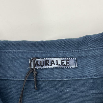 AURALEE オーラリー ﾌﾞﾙｰ PRODUCT DYED FINX GABARDINE ﾊｰﾌｽﾘｰﾌﾞｼｬﾂ トップス 5