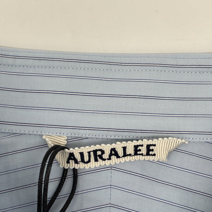 AURALEE オーラリー ﾌﾞﾙｰ SUVIN HIGH COUNT CLOTH ｽﾄﾗｲﾌﾟｼｬﾂ トップス 5