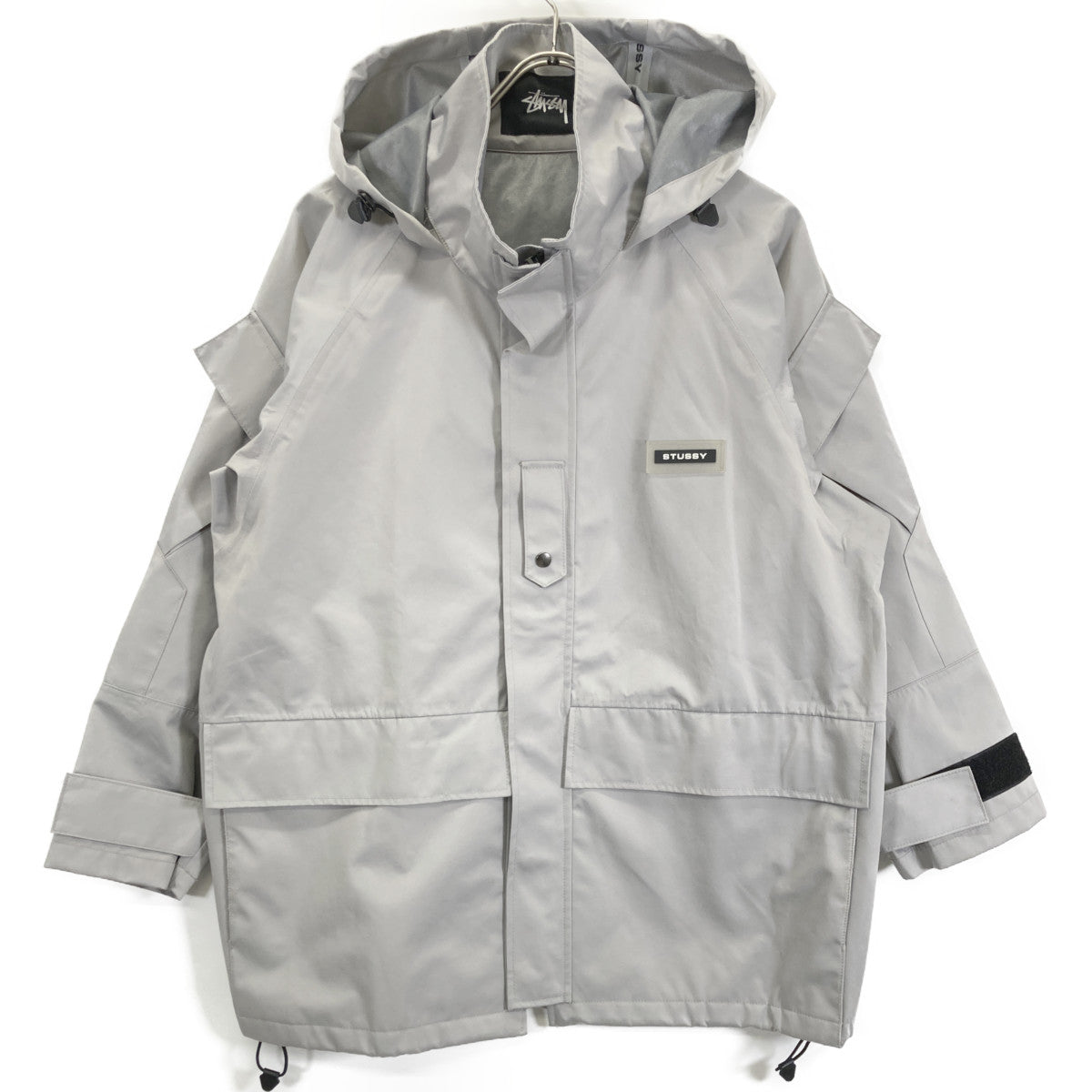 STUSSY ステューシー ｸﾞﾚｰ ﾏｳﾝﾃﾝﾊﾟｰｶｰ ジャケット S