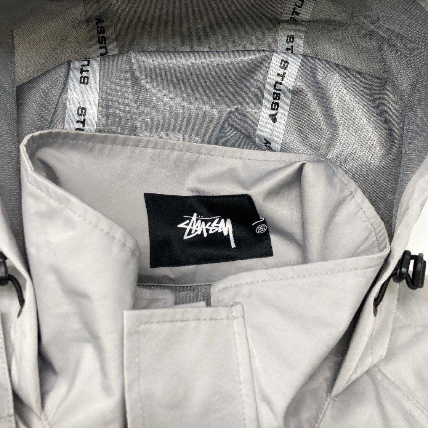 STUSSY ステューシー ｸﾞﾚｰ ﾏｳﾝﾃﾝﾊﾟｰｶｰ ジャケット S