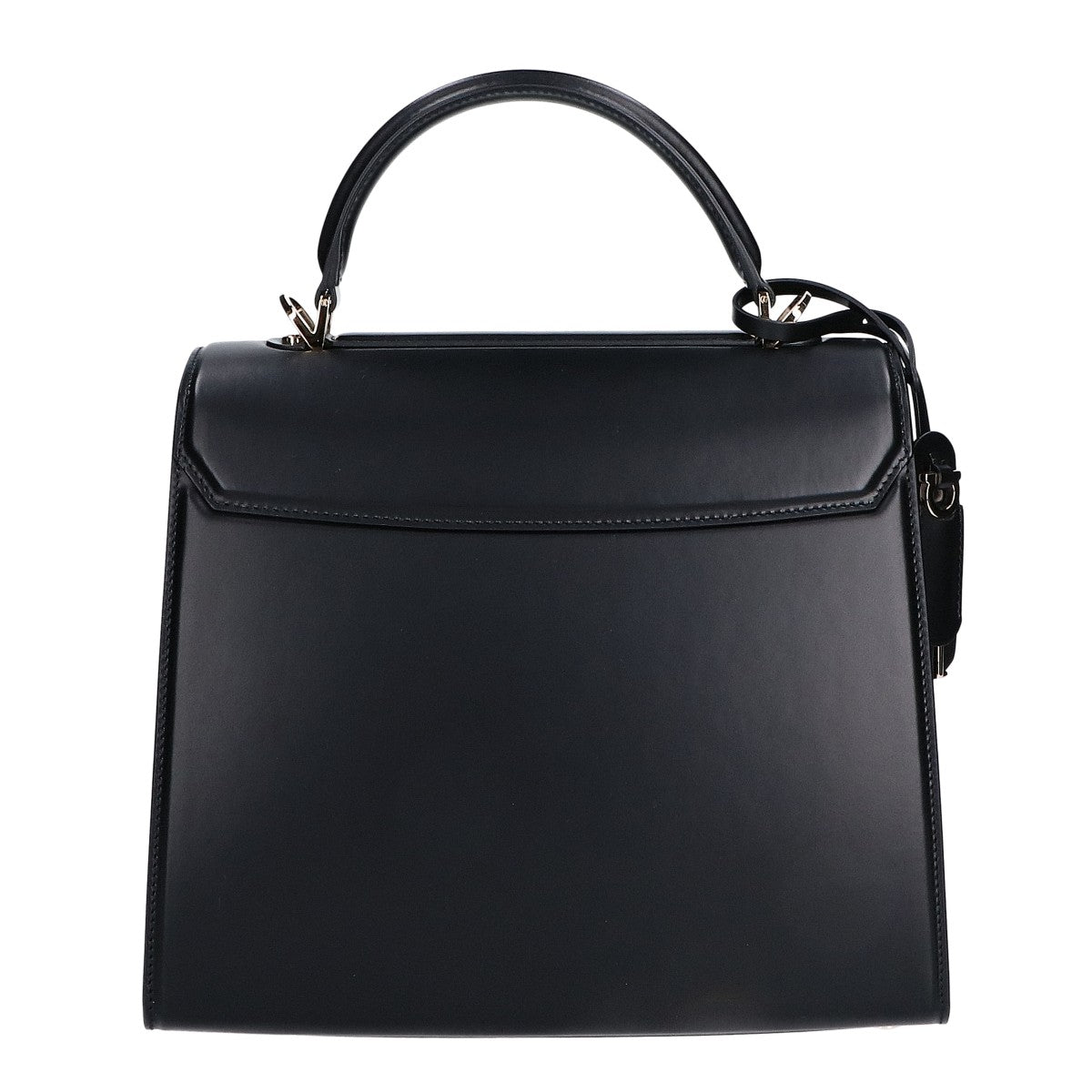 Salvatore Ferragamo サルヴァトーレフェラガモ 新品同様 Boxyz ラージ ボクシィズ ガンチーニ金具 2WAY トップハンドル ハンドバッグ