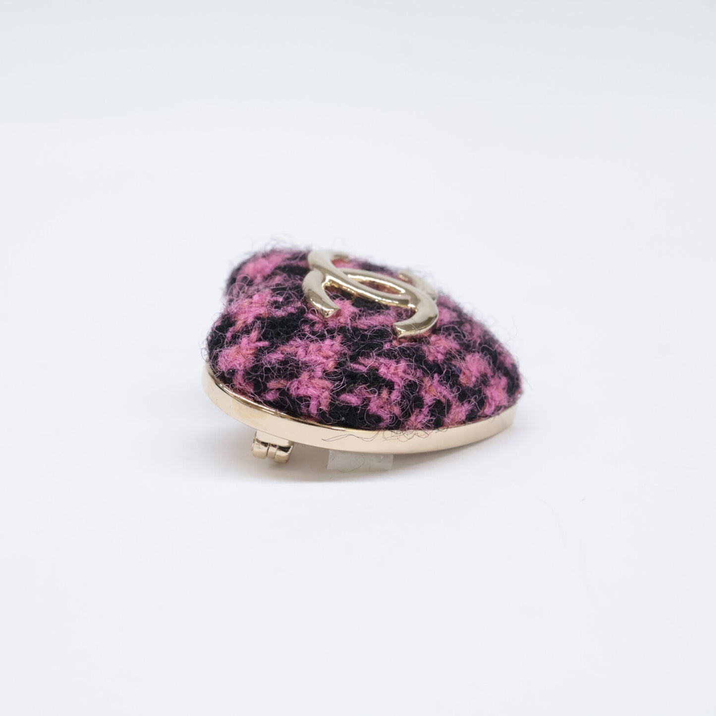 CHANEL シャネル 新品未使用 B22K ツイード ココマーク ハート ブローチ