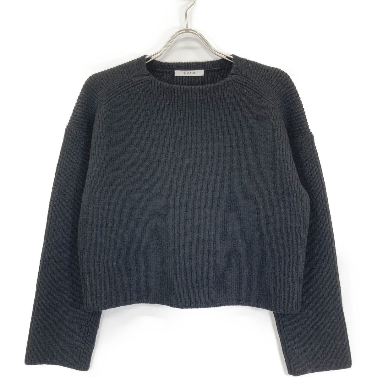 SLOANE スローン 【美品】SL9W-774 7G片畦編み メリノウール ラウンドネック プルオーバー ニットセーター/ トップス 1