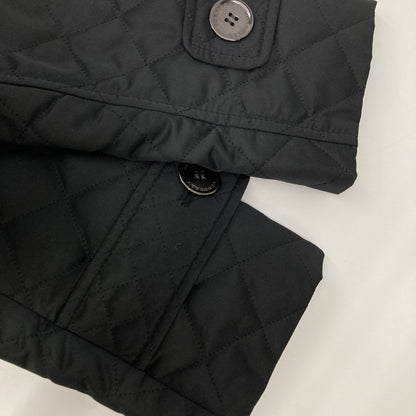 BURBERRY LONDON バーバリーロンドン 08年 ﾌﾞﾗｯｸ FS026-835-09 ｷﾙﾃｨﾝｸﾞﾌｰﾄﾞﾍﾞﾙﾄ付きｺｰﾄ コート 36