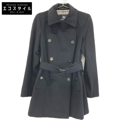BURBERRY LONDON バーバリーロンドン ﾌﾞﾗｯｸ FN022-870-09 ｳｰﾙ×ｱﾝｺﾞﾗ ﾄﾚﾝﾁｺｰﾄ コート 36