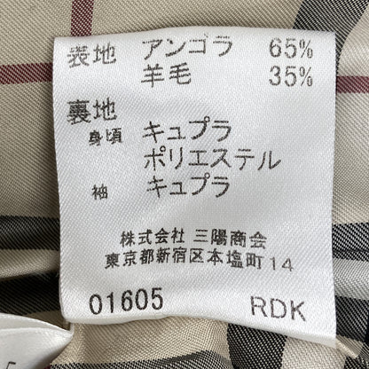BURBERRY LONDON バーバリーロンドン ﾌﾞﾗｯｸ FN022-870-09 ｳｰﾙ×ｱﾝｺﾞﾗ ﾄﾚﾝﾁｺｰﾄ コート 36